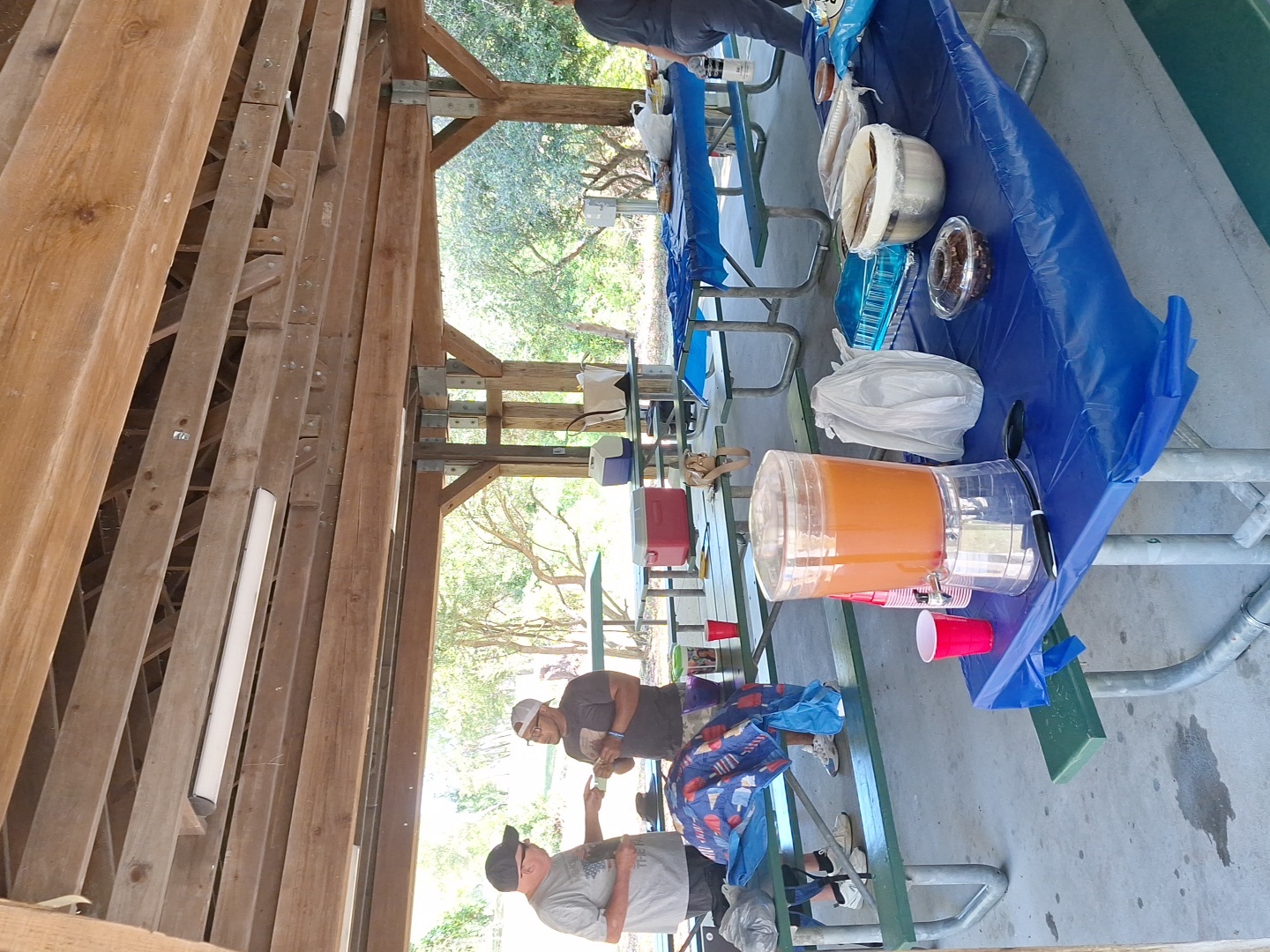 Food setup at Eagle Lake Park